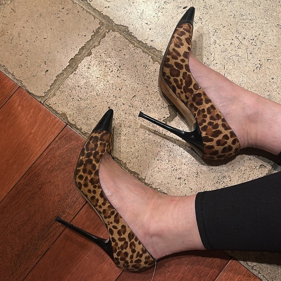 Jimmy Choo size 39 anouk leopard and camel with patent leather toe - Picture 14 of 16